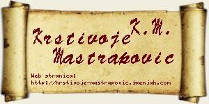 Krstivoje Maštrapović vizit kartica